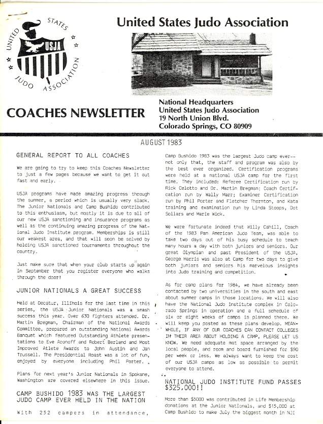 08/83 USJA Coach Newsletter